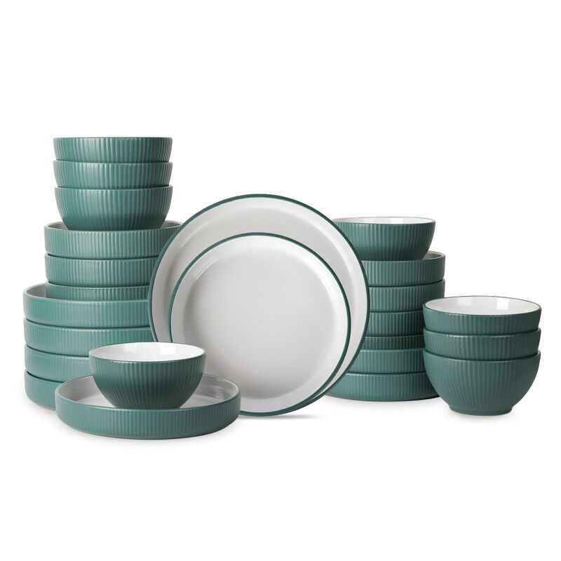 Christian Siriano Larosso Stoneware 24 Piece Dinnerware Set