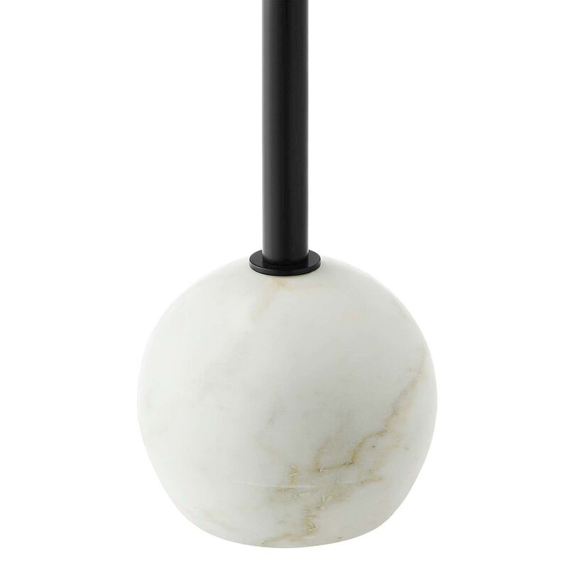 Aliza Round White Marble Side Table image number 6