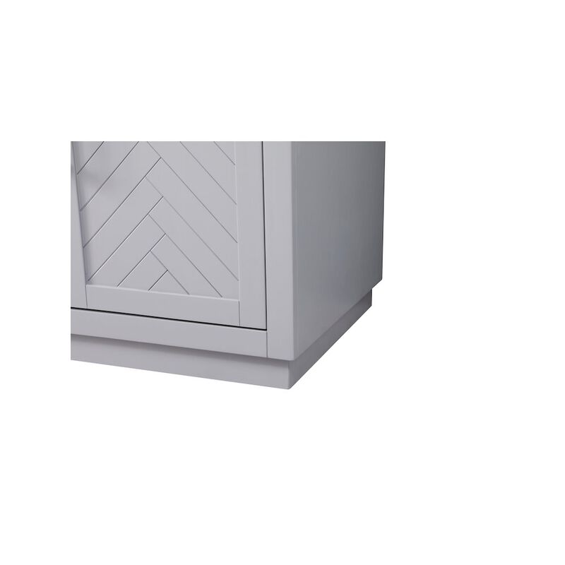 Elegant Kitchen and Bath 84 inch Double Bathroom Vanity in Grey