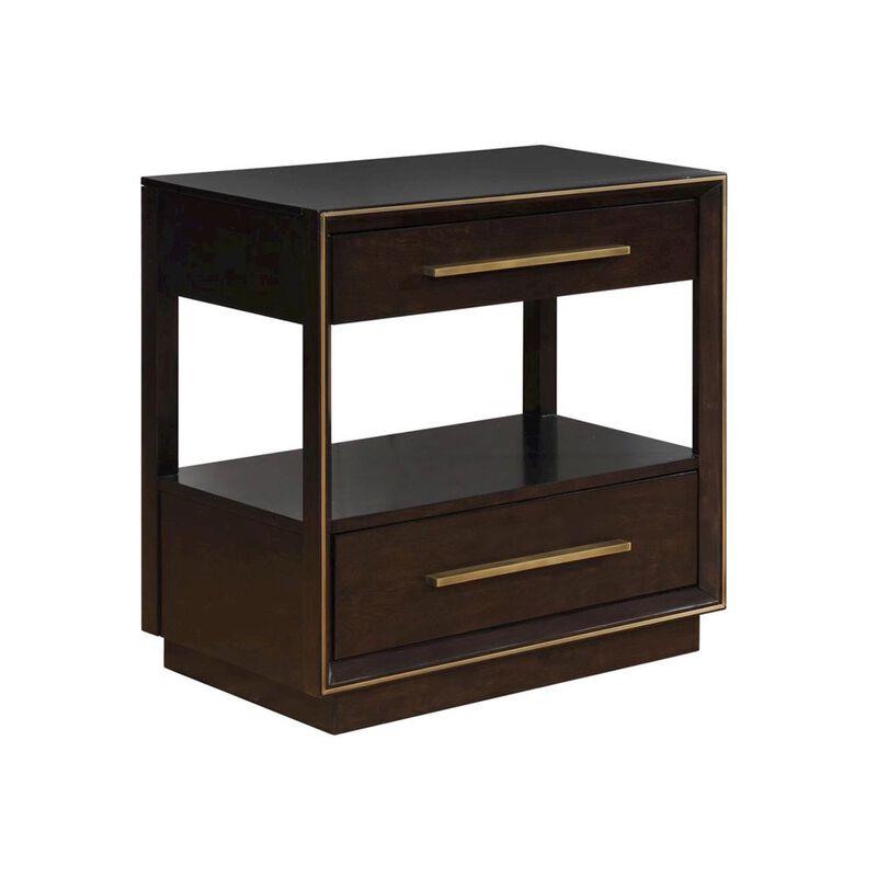 Simple Relax 2-Drawer Nightstand in Smoked Peppercorn image number 0