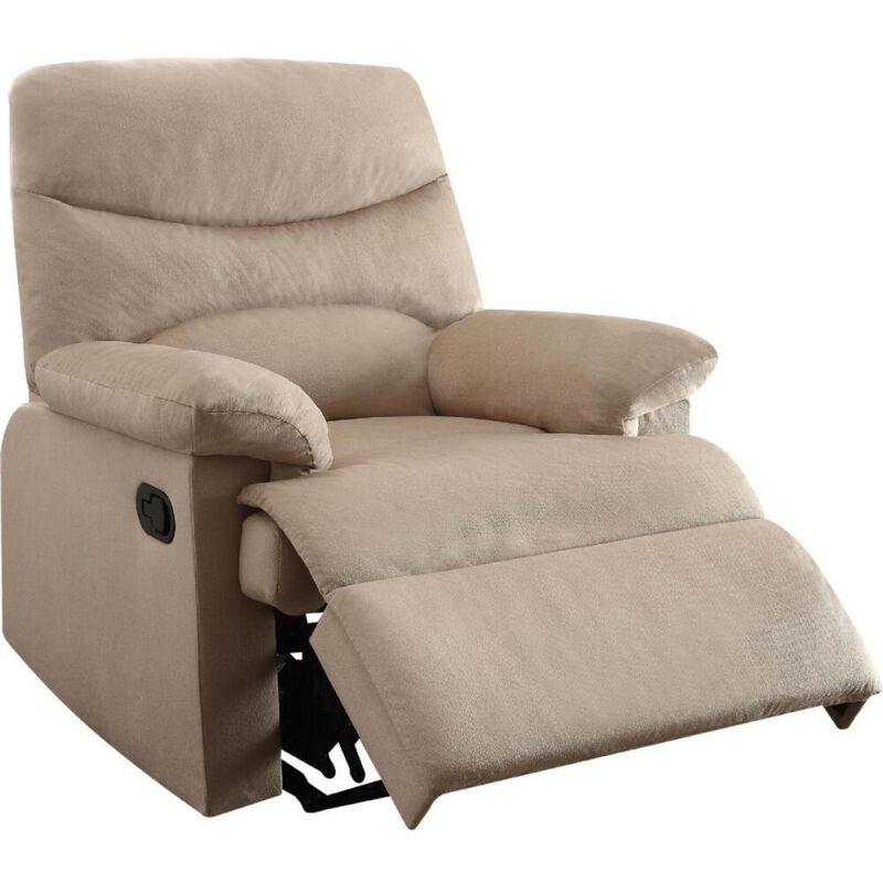Arcadia Recliner (Motion) in Beige Woven Fabric