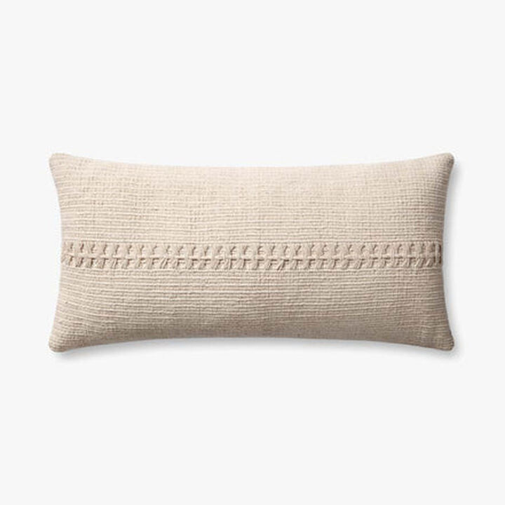 Harvey PCJ0018 Ivory 12''x27'' Polyester Pillow by Chris Loves Julia x Loloi, Set of Two