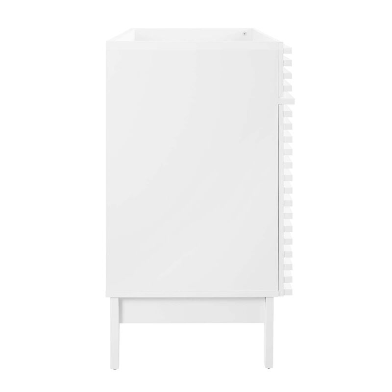 Modway Render 47" MDF and Particleboard Bathroom Vanity Cabinet in White image number 1