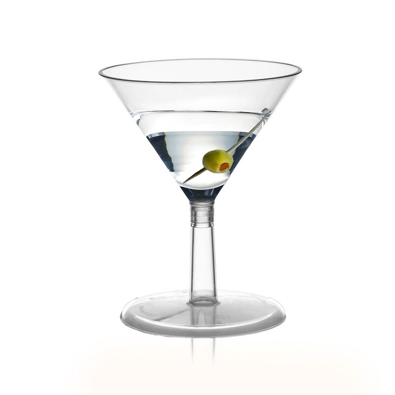 2 oz. Clear Plastic Mini Martini Shot Glasses (192 Glasses) image number 3