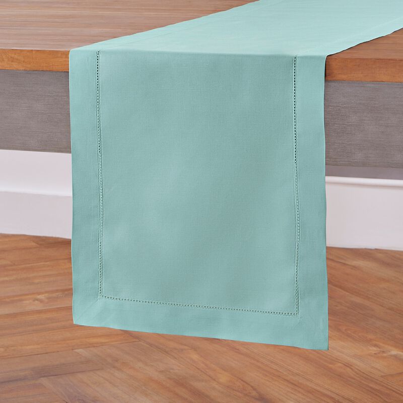 Christmas Cotton Linen Hemstitch Table Runner, Solino Home