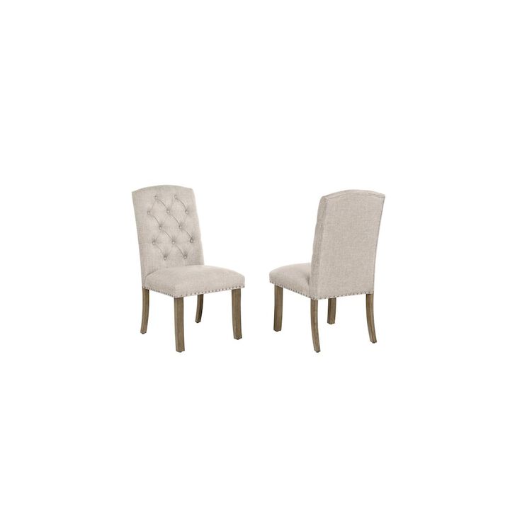 Best Quality Furniture Beige Dining Chair With Linen Fabric
