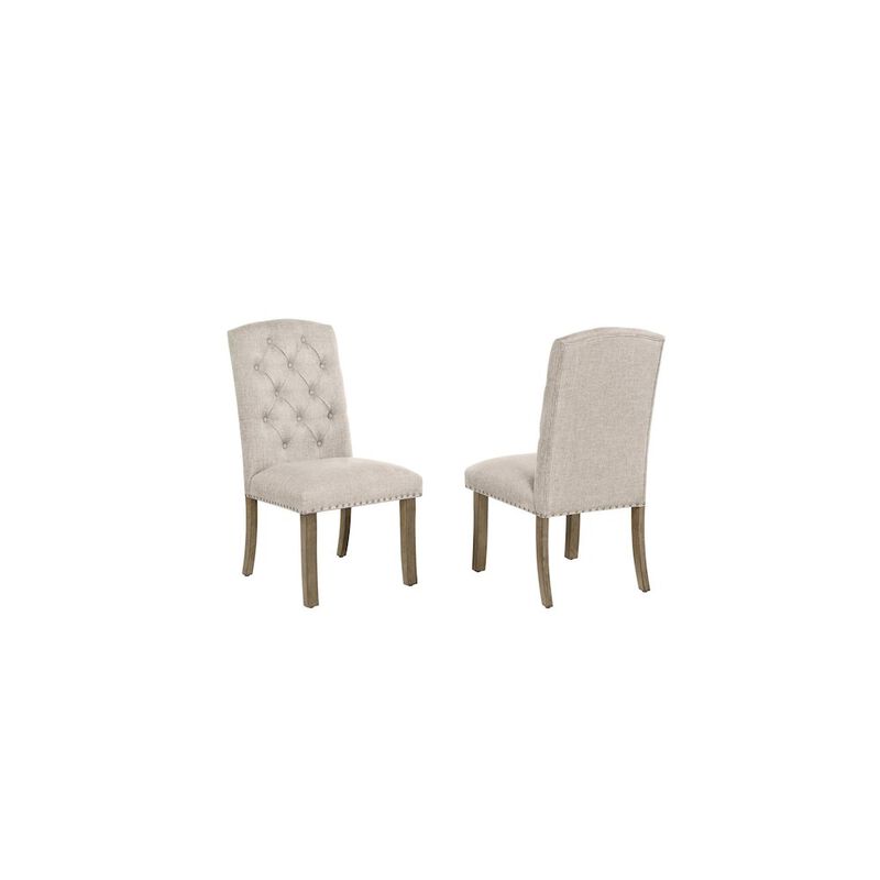 Best Quality Furniture Beige Dining Chair With Linen Fabric