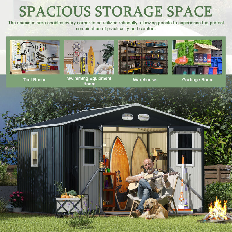 Outdoor Storage Shed, 8x10  protective film image number 6