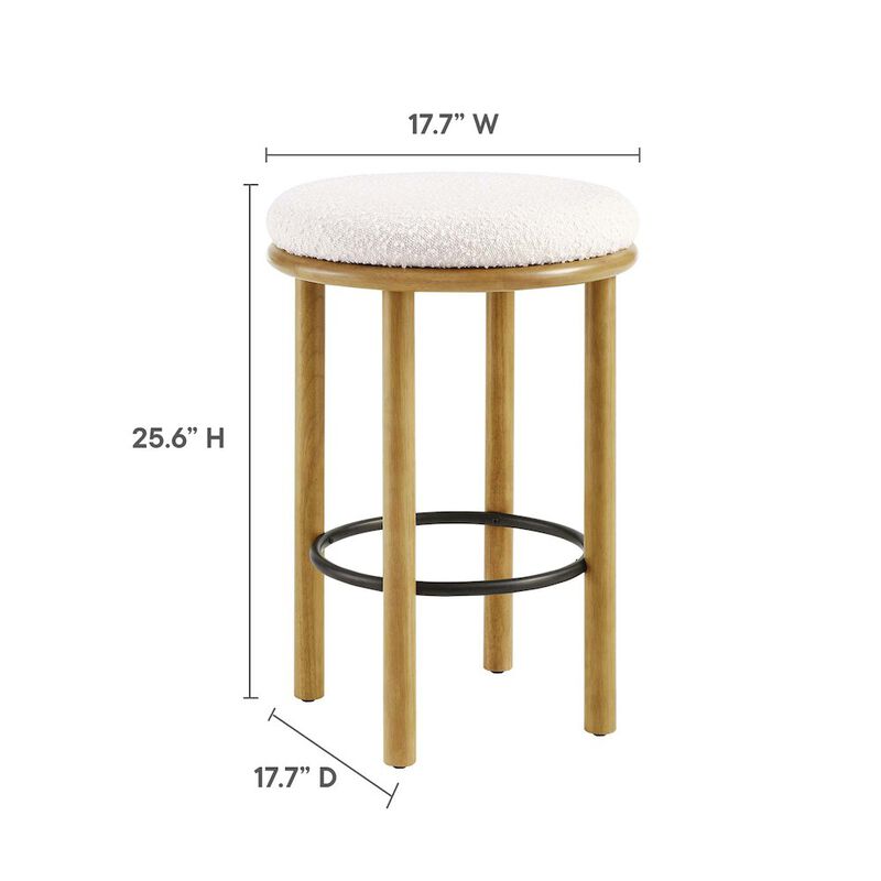 Fable Boucle Fabric Counter Stools Set of 2 image number 2