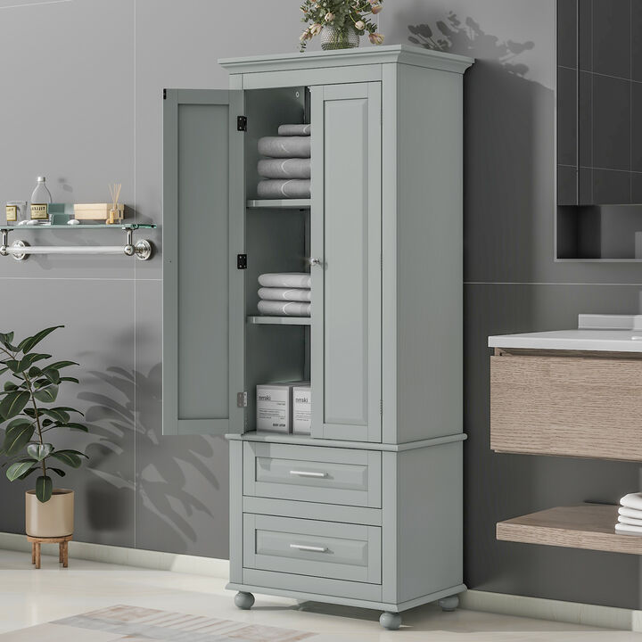 Merax Storage Cabinet with Two Drawers for Bathroom