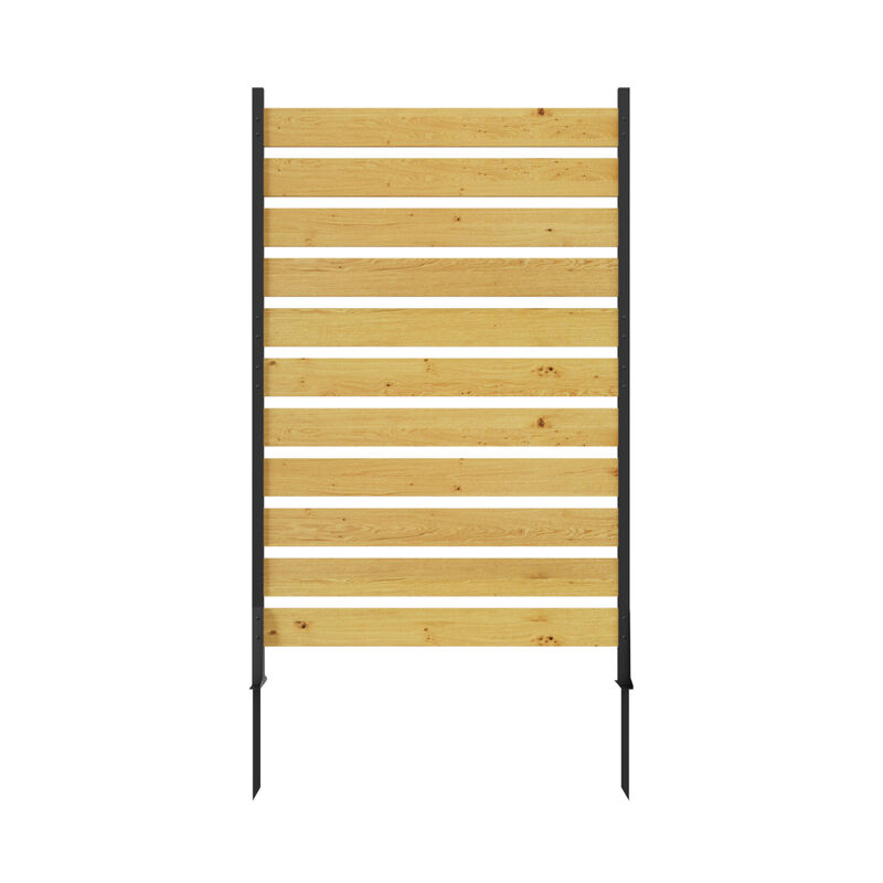 Cedar Wood Privacy Wall &ndash; Outdoor Screen Fence for Backyard Equipment & Trash image number 0