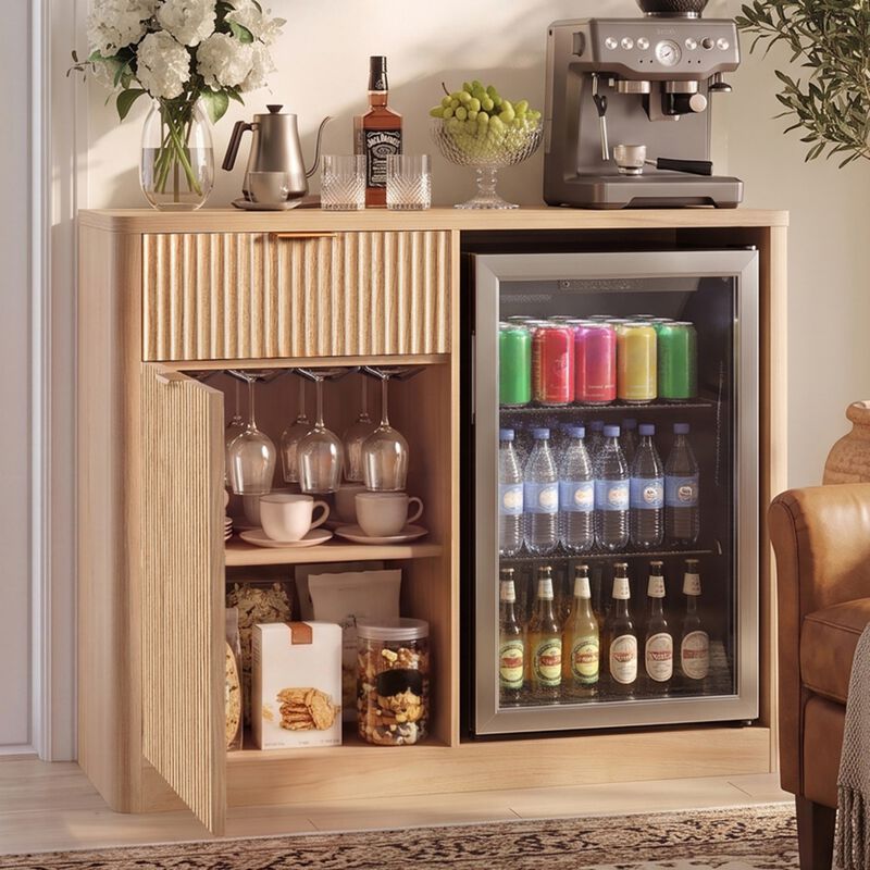Falfil Mini Fridge Liquor Sideboard Cabinet image number 2