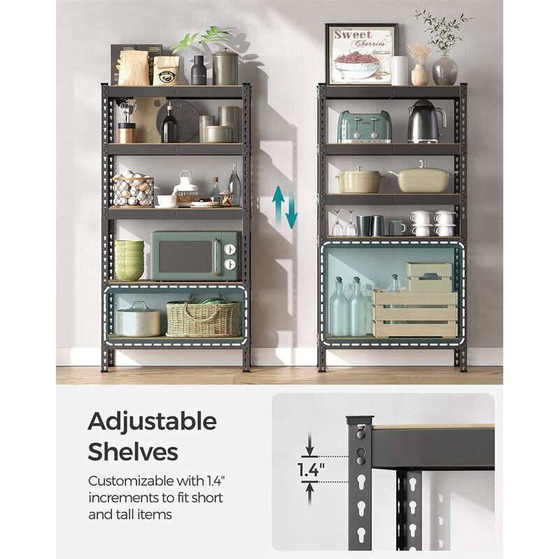 5-Tier Storage Shelves Set of 2