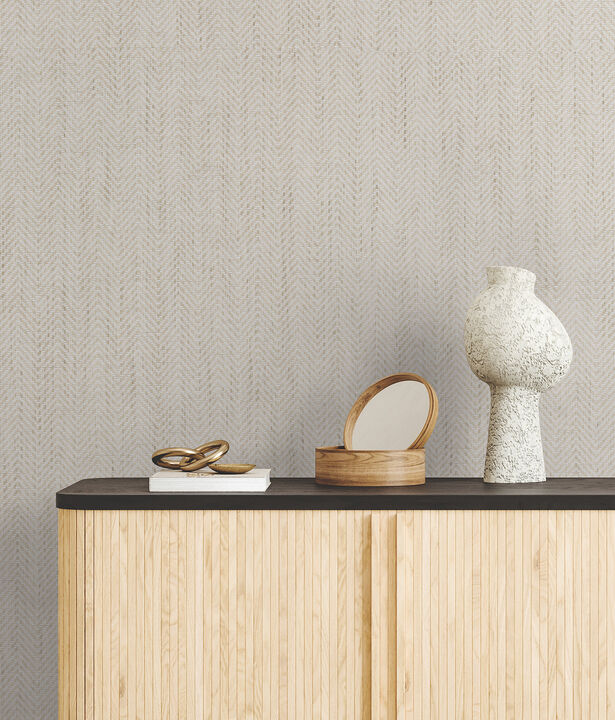 Tailored Weave White Wallpaper