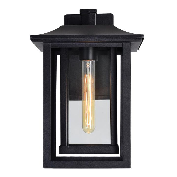 CWI Lighting Winfield 1 Light Black Outdoor Wall Light