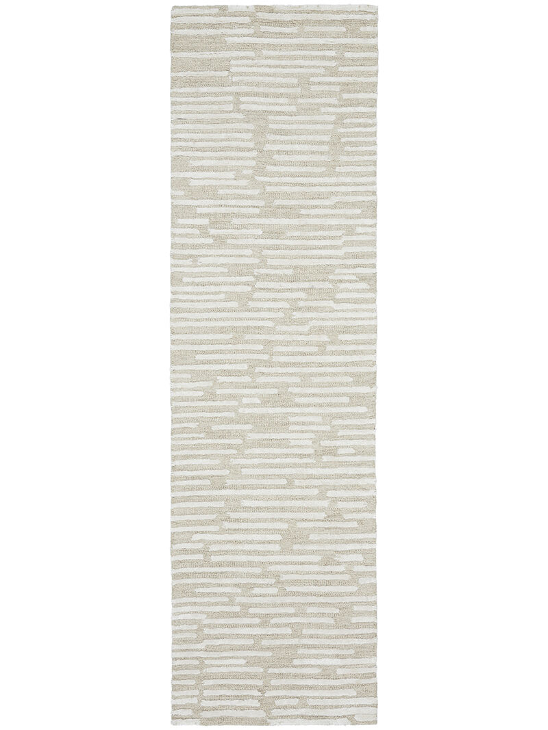 CK010 Linear LNR01 Ivory 2'3" x 8' Rug image number 0