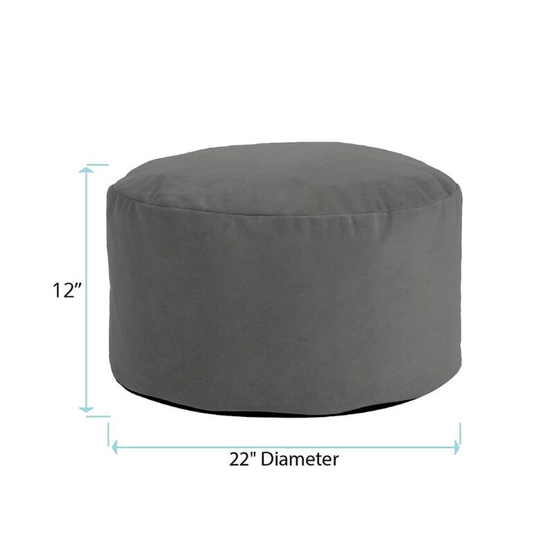 Howard Elliott Foot Pouf Bella Pewter image number 3