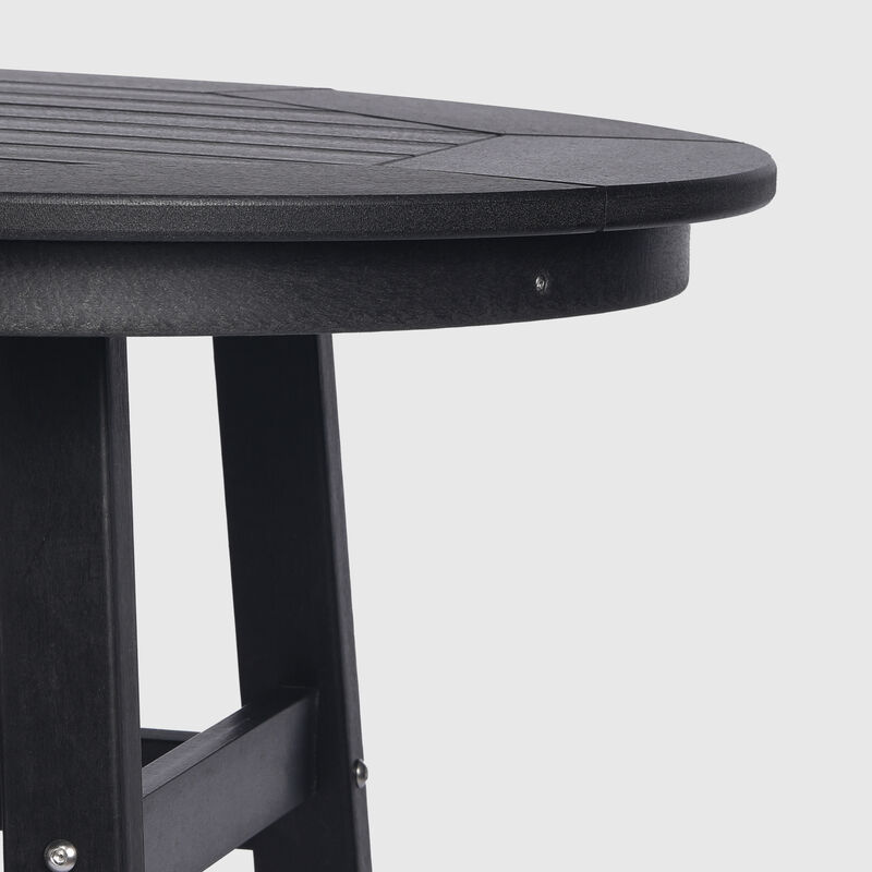 WestinTrends Outdoor 35" HDPE Round Patio Counter Height Bar Table image number 4
