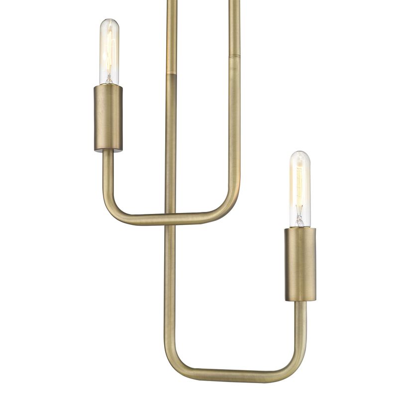 Hivvago Perret 2-Light Aged Brass Pendant