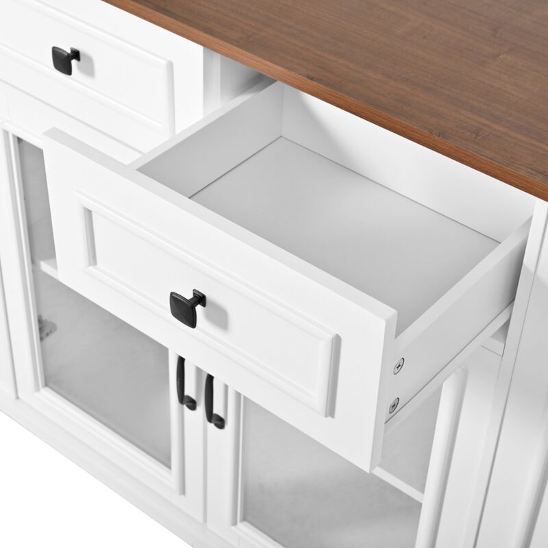 Lobswu Rolling Kitchen Island Cart image number 7