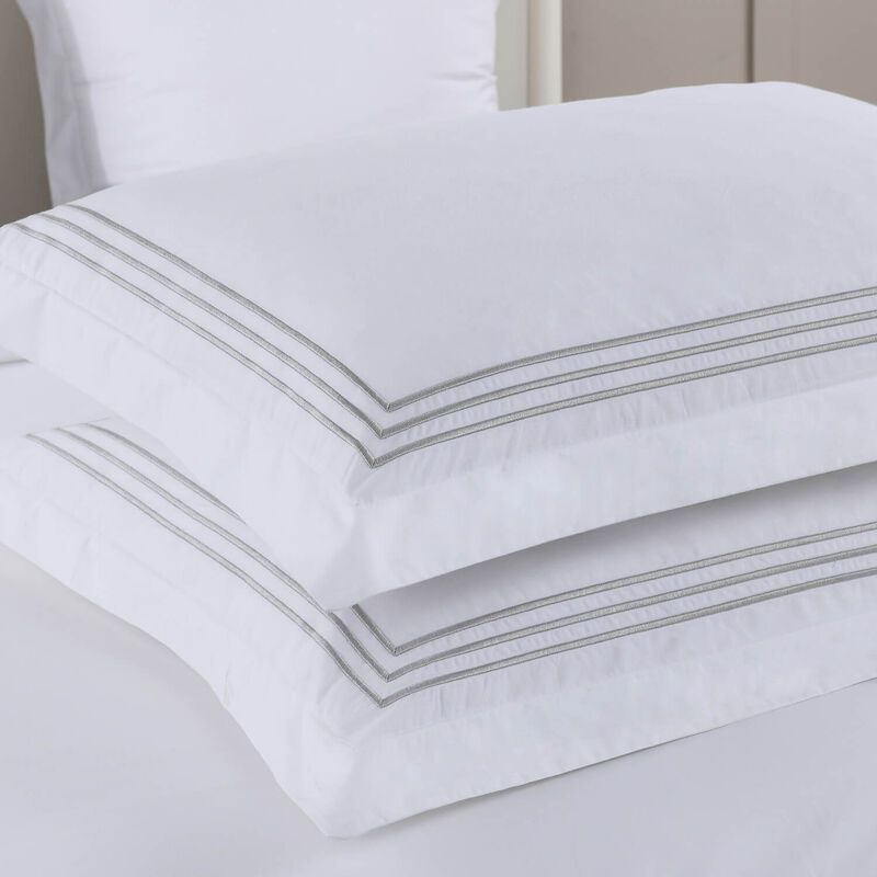 Egyptian Linens - Adeline Percale Embroidered Duvet Cover Set - Made in Egypt