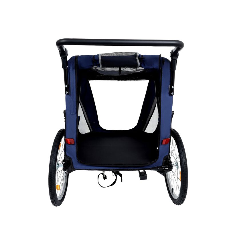 100LB Capacity 2-in-1 Pet Bike Trailer & Push Cart with Storage Pockets & Quick-Release Wheels image number 5