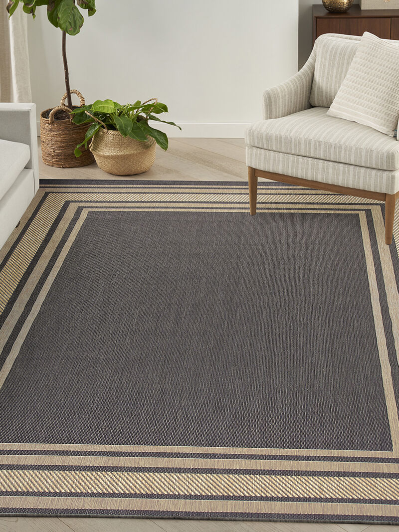Horizon Indoor/Outdoor HOZ03 Charcoal 9' x 12' Rug