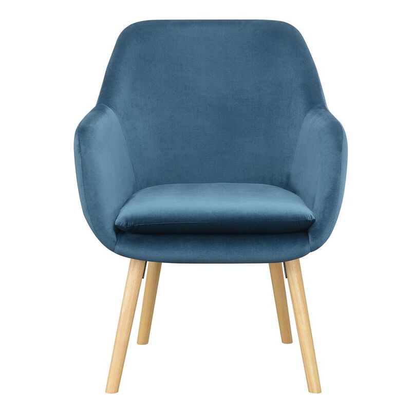 Convenience Concepts Take a Seat Charlotte Accent Chair, Blue Velvet