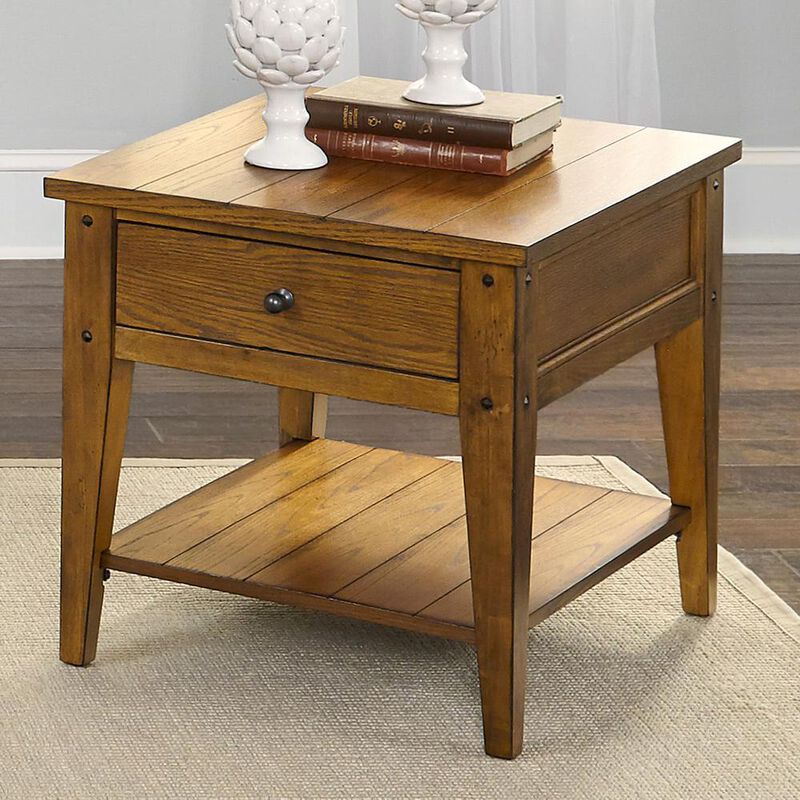 Liberty Furniture Lake House End Table in Oak image number 5