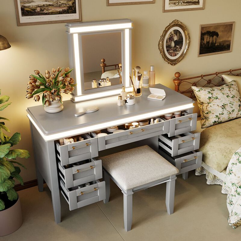Vabsak LED Lighted Vanity Set image number 1