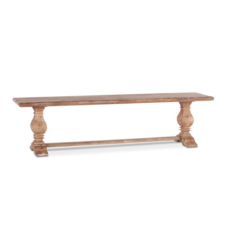 Belen Kox 72-Inch Mango Wood Dining Bench in Antique Oak Finish, Belen Kox