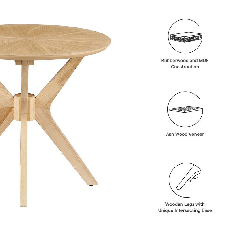 Crossroads 24&rdquo; Round Wood Side Table image number 2