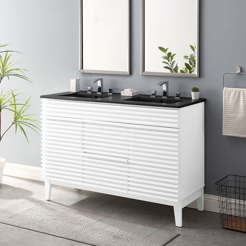 Render 48" Double Sink Bathroom Vanity image number 9