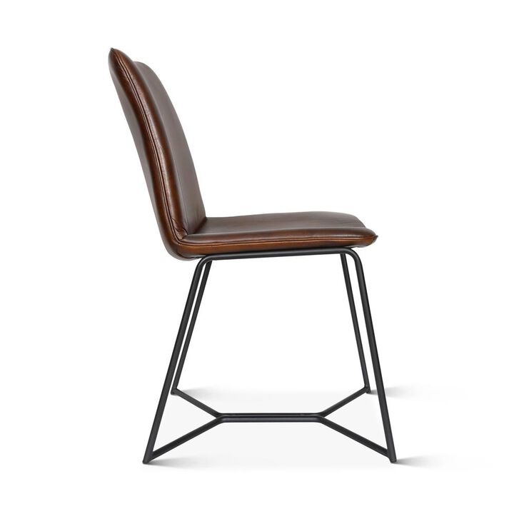 World Interiors Brisbane Morgan Dining Chair in Hand Washed Chestnut