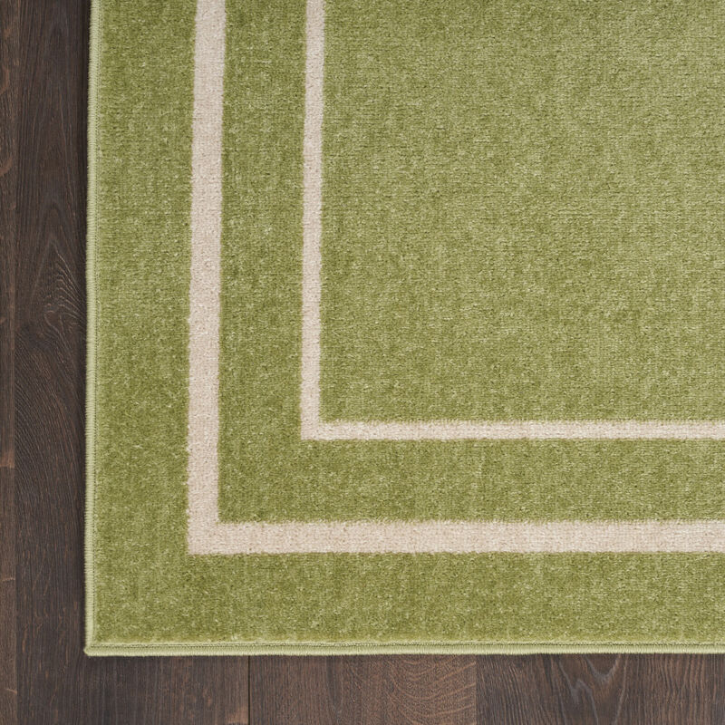 HomeRoots 5' X 7' Green And Ivory Indoor Outdoor Area Rug image number 2
