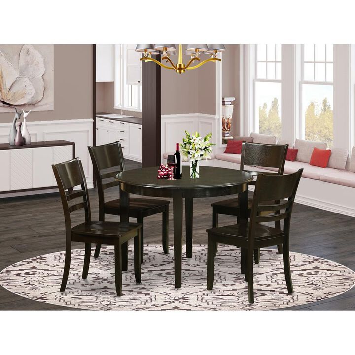 5 Pc small Kitchen Table and Chairs set-Dining Table and 4 Dining Chairs