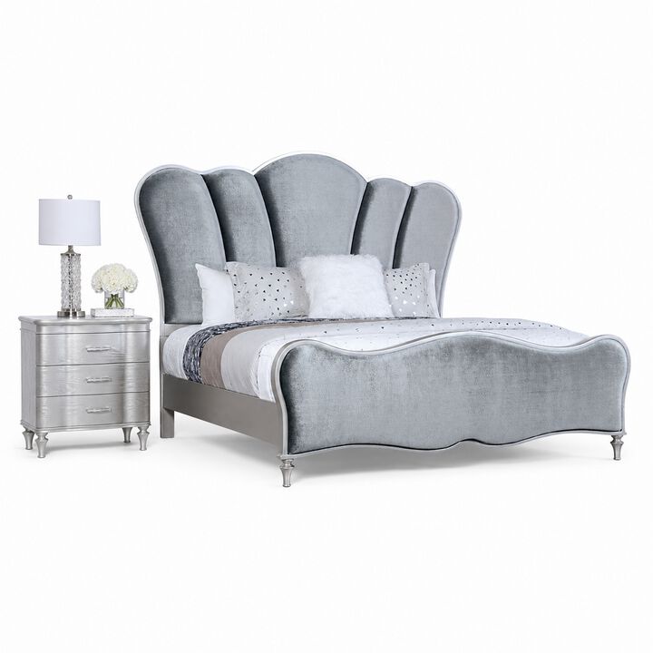 Bedroom Set, Wood, 2 Piece Set with Nightstand