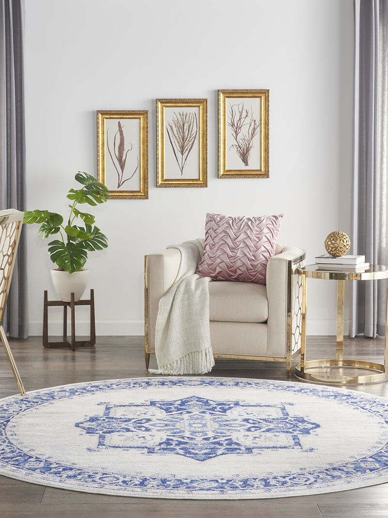 Whimsicle WHS03 Ivory/Blue 8'4" x 11'6" Rug image number 8