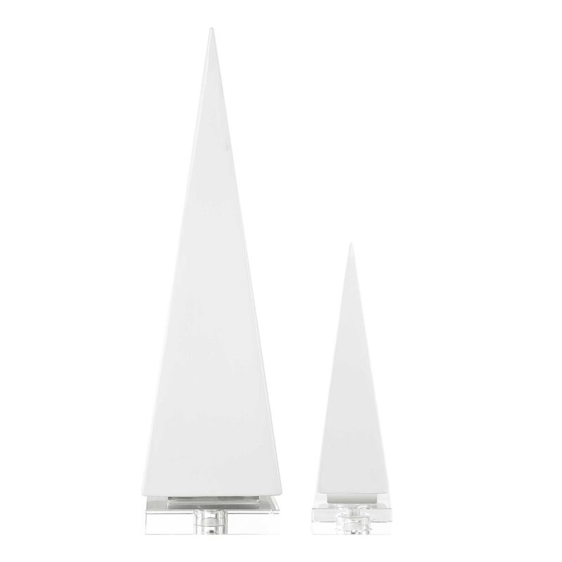 Great Pyramids in White (Set Of 2)