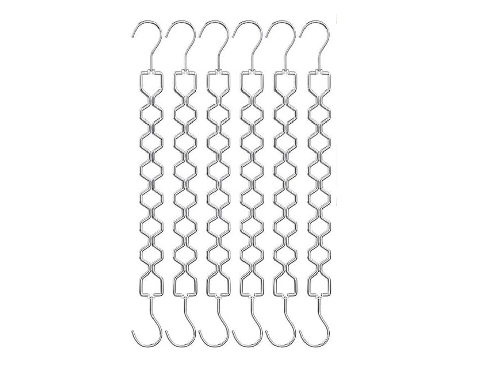 Space Saving Hangers For Clothes 6 Pack, Sturdy Metal Hangers Heavy Duty Magic