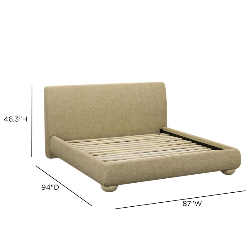 Rayne Honey Textured Fabric King Bed image number 7