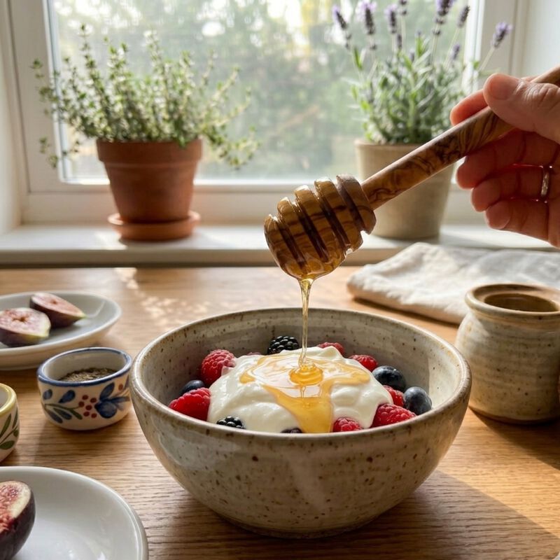 Olive Wood Honey Spoon image number 1
