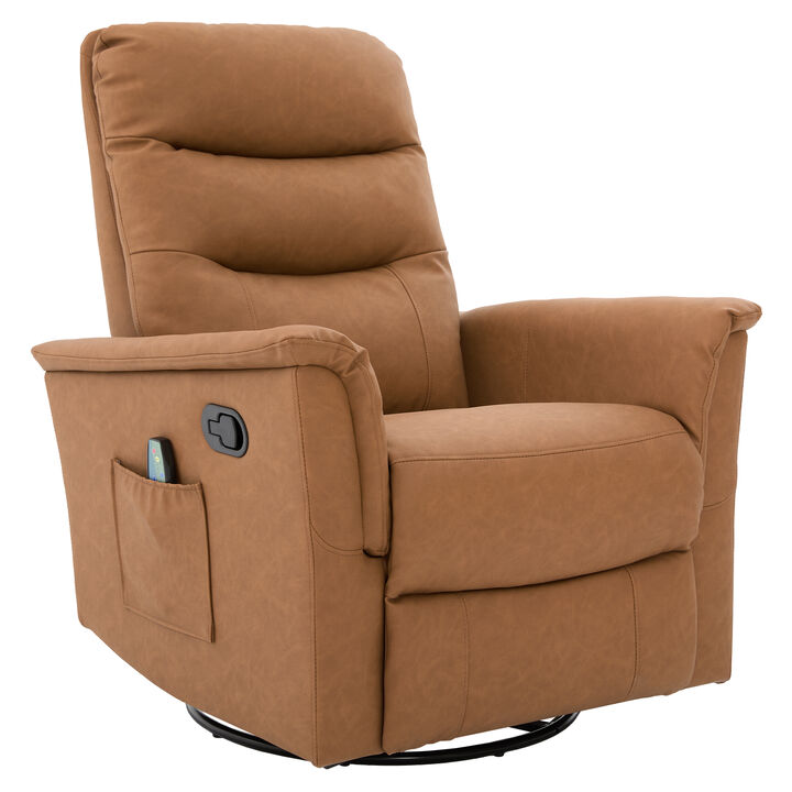 Merax Manual Massage Recliner Chair with 270&deg; Swivel & Rocking Function Recliners