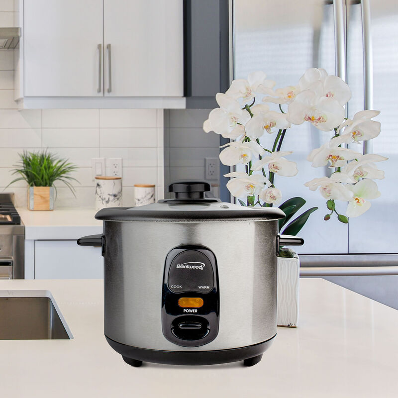 Brentwood 10 Cup Rice Cooker / Non-Stick in Silver