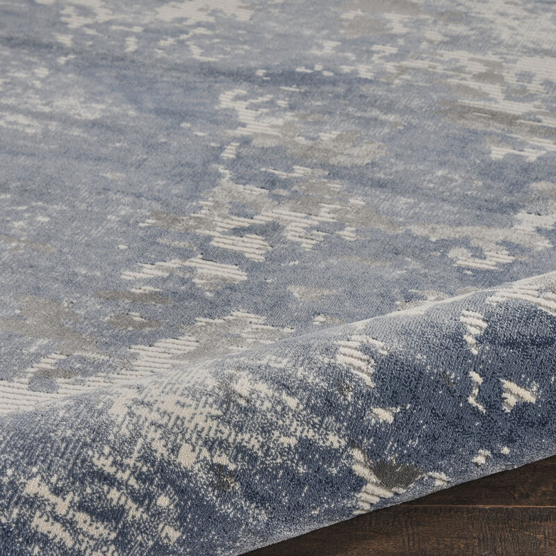 Rustic Textures RUS08 Gray/Blue 5'3" x Round Rug image number 4