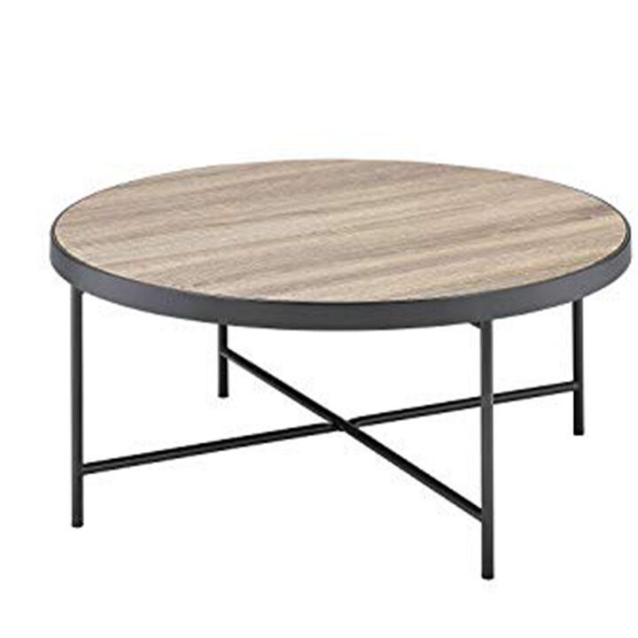 Charming Coffee Table, Weathered Oak Brown-Benzara