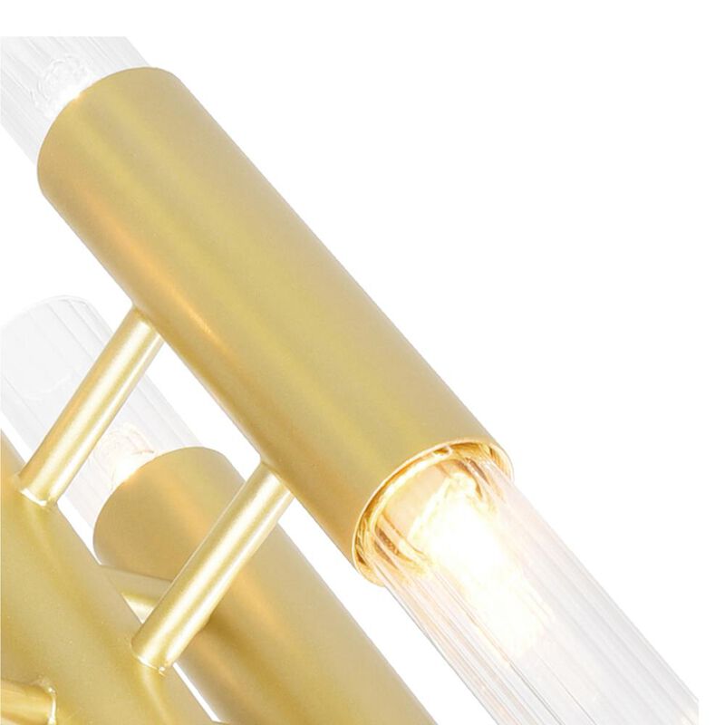 Orgue 6 Light Sconce With Satin Gold Finish