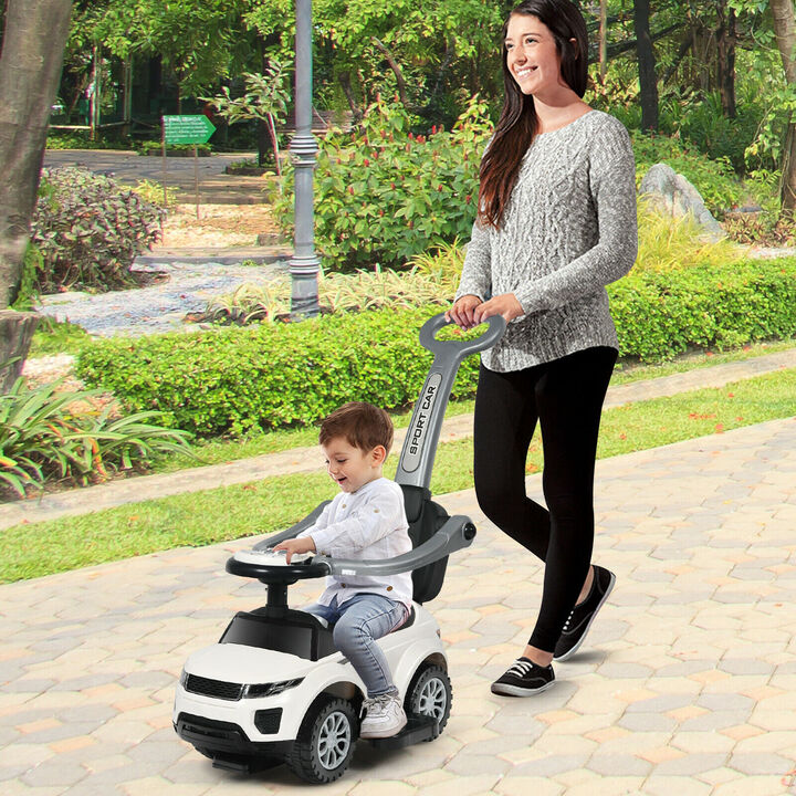 3 in 1 Toddler Ride On Push Car with Stroller Sliding Design and Music