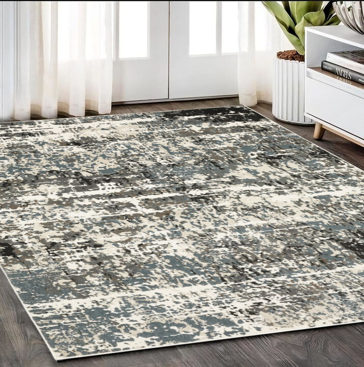 HomeRoots Abstract Area Rug