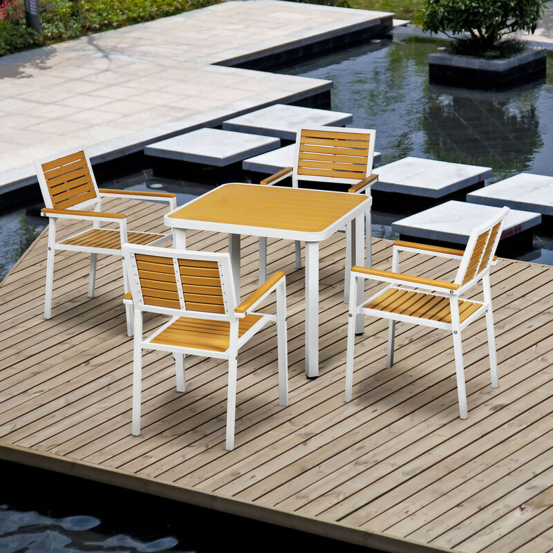Hivvago 5-Piece Patio Dining Set with Umbrella Hole image number 1